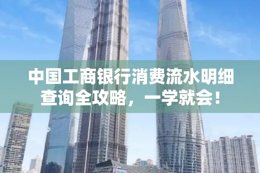 中国工商银行消费流水明细查询全攻略，一学就会！
