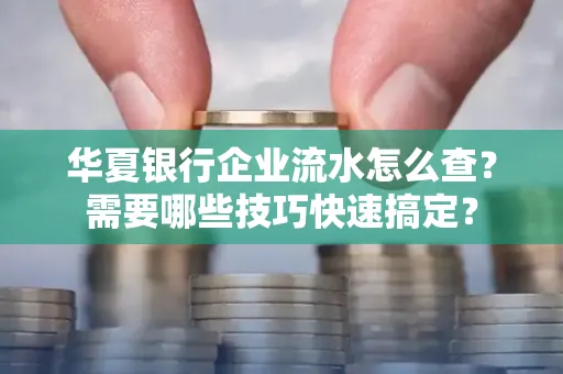 华夏银行企业流水怎么查？需要哪些技巧快速搞定？