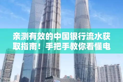 亲测有效的中国银行流水获取指南！手把手教你看懂电子账单查询